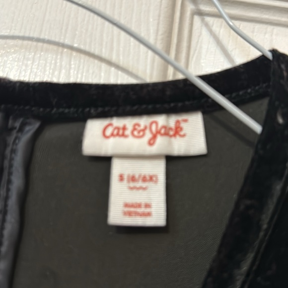 Cat & Jack Black Velvet top and Red Plaid Holiday Dress size S (6/6X). Gorgeous - Picture 5 of 8